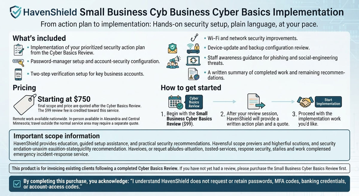 Small Business Cyber Basics Setup