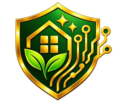 HavenShield gold and emerald home shield